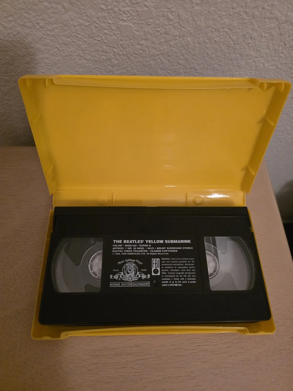 The Beatles Yellow Submarine VHS - Yellow & Blue Retro Cover